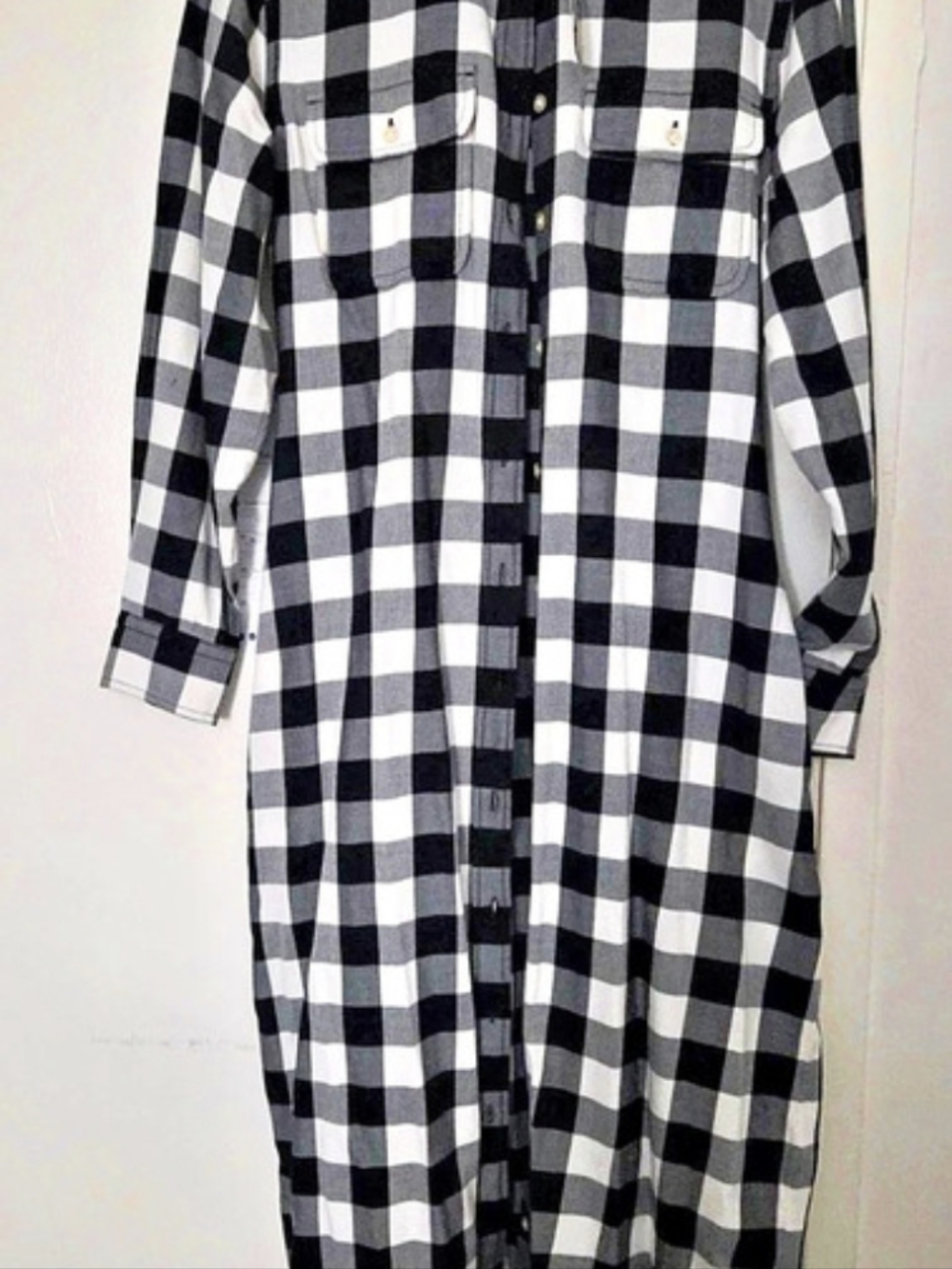 Lauren Ralph Lauren Buffalo Check Shirt Dress Checkered Cotton Midi Dress Size